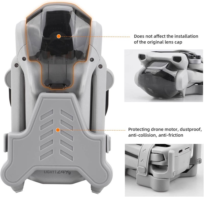HeiyRC حامل مروحة Mini 3 / Mini 3 Pro، حزام واقي للمروحة، مثبت لتثبيت ملحقات طائرة DJI Mini 3 (رمادي) - Image 4